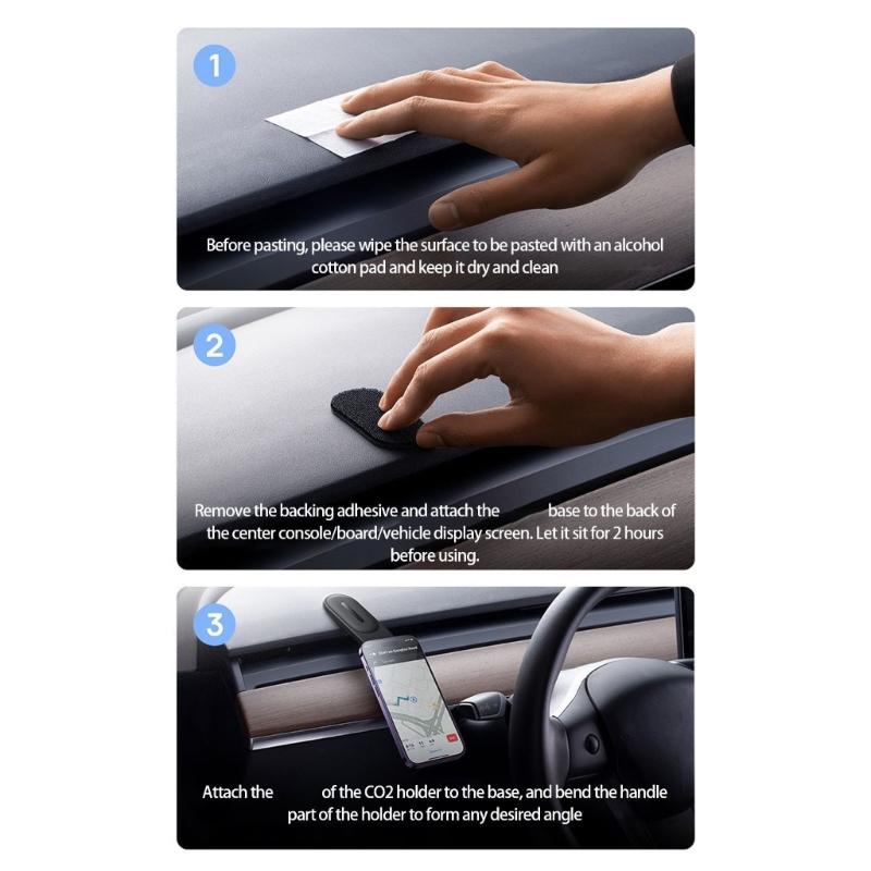 Flexible Bendable Car Phone Holder 360 Degree Rotation Dashboards Mount Secure Suction Base for Mobile Phones Use