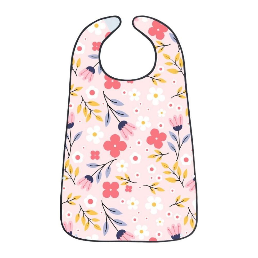 Reusable Adult Bibs Floral print Clothing Protector Multi-purpose Feeding Bibs Feeding Nursing