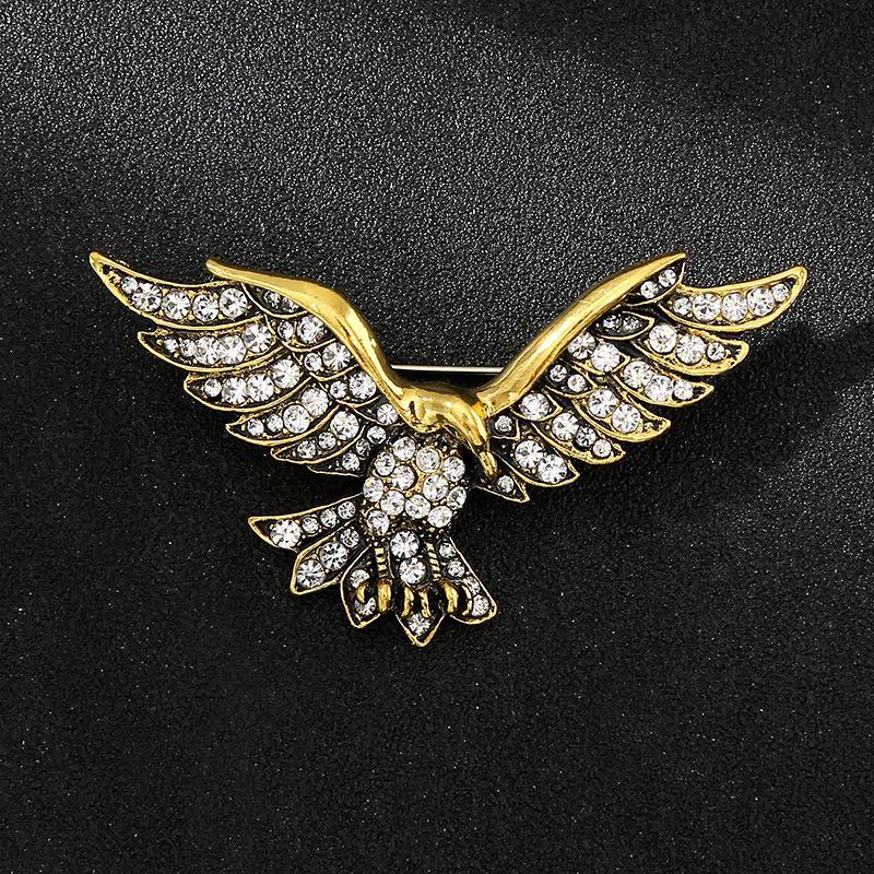 

«Мужская роскошная брошь для костюма»: Дизайн головы льва, орла и оленя в короне