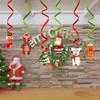 6pcs Christmas Foil Spiral Pendant Ceiling Hanging Garlands Christmas Decoraitons for Home Navidad Decor New Year 2025 Gifts
