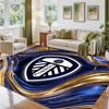 Leeds United Football Design Crystal Velvet Rug Soft Decorative Mat for Bedroom Entrance