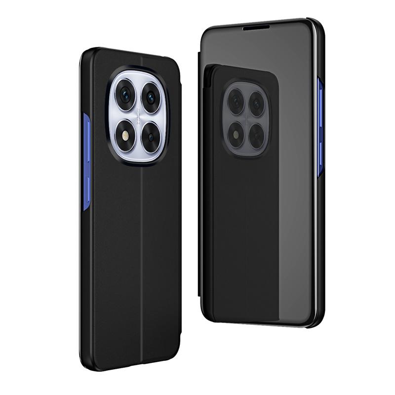 For Xiaomi Poco X7 5G Case Clear Mirror Hard PC Leather Back Cover for PocoX7 Poko Pocco Little X7 X 7 Full Protector Flip Funda