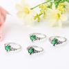 Elegante Hochzeit Braut Party Zubehör Dame Strass eingelegten Ring Schmuck