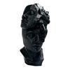 3D Printed Abstract Multi-Face Bust Sculpture, Art Decor with Black White Matte Finish, Compact Desktop Ornament for Entryway Home Office