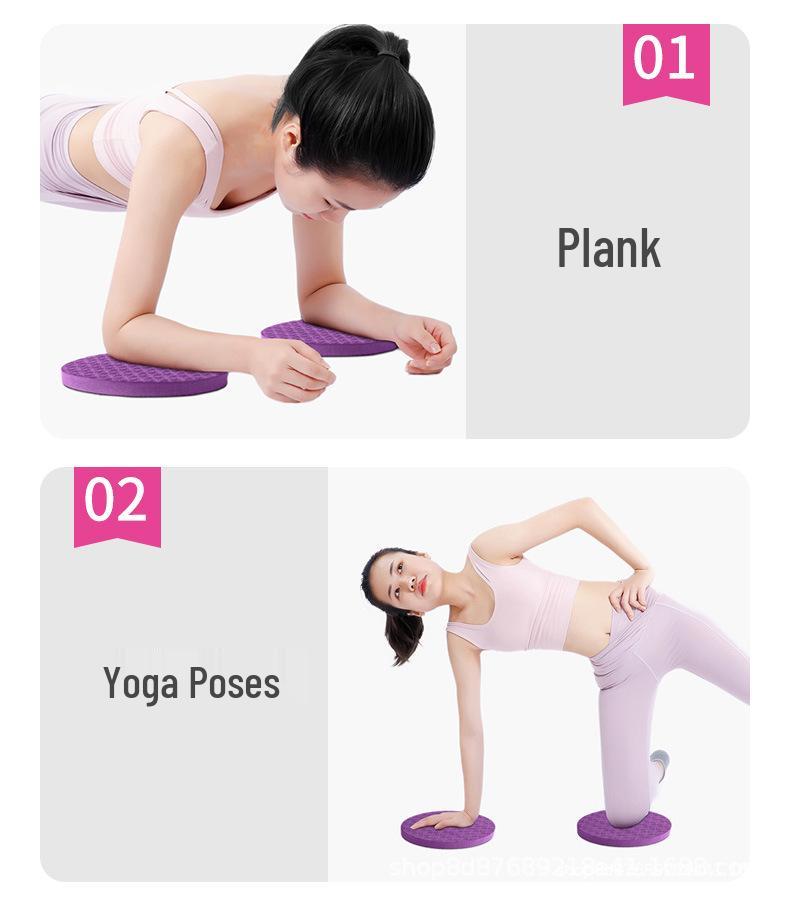 Non-Slip Yoga Pad Pair: Elbow & Knee Support