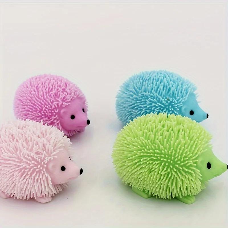 Hedgehog Squeeze Ball Pinch Funny Cute Doll Toy Spiky Balls Toy Glitter Sensory Fidget Toy Stress Relief for People Best Gift