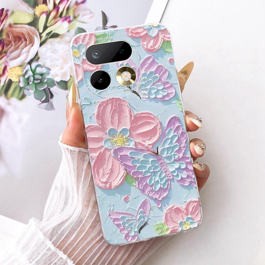 For Realme 16 Pro Case Flowers Butterfly Painted Cover Soft Silicone Casing For Realme16 16Pro 16 Pro+ Plus Phone Case