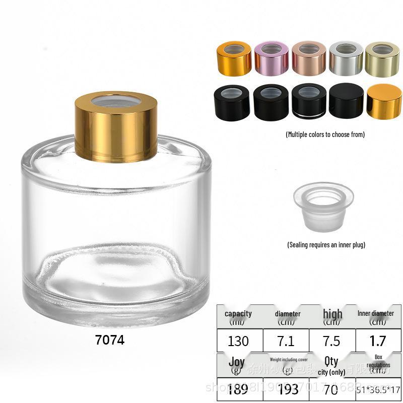 Transparent Glass Aromatherapy Bottle with Rattan Diffuser for Essential Oils