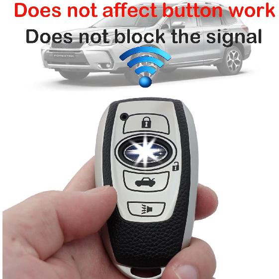 For Subaru Key Fob Cover Case With Keychain,Texture Soft TPU Key Case/Skin,4-Buttons Fit BRZ Legacy Outback Ascent Crosstrek Forester WRX Remote Key