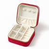 2 Layer Design Velvet Jewelry Box Soft Velvet Travel Jewelry Organizer Elegant Compact Portable Storage Case Travel Use