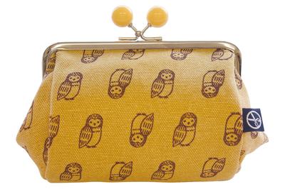 Straw Pouch Animal Series Goshiki Clasp-shaped (with Beads) Hanpu-do (Owl)
