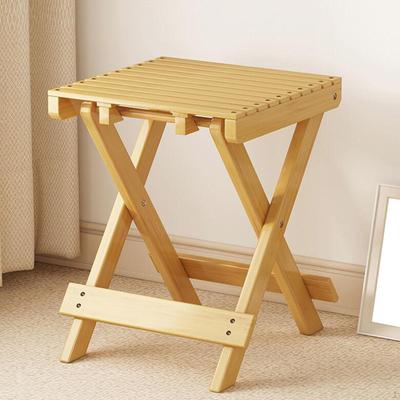 Bamboo Folding Stool Fishing Outdoor Foldable Camping Seat for Hiking