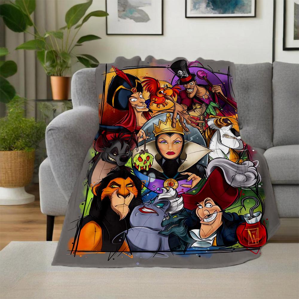 1pc, Disney Villains Collection Blanket Soft Throw for Outdoor, Gift Idea, Living Room, Travel, Camping