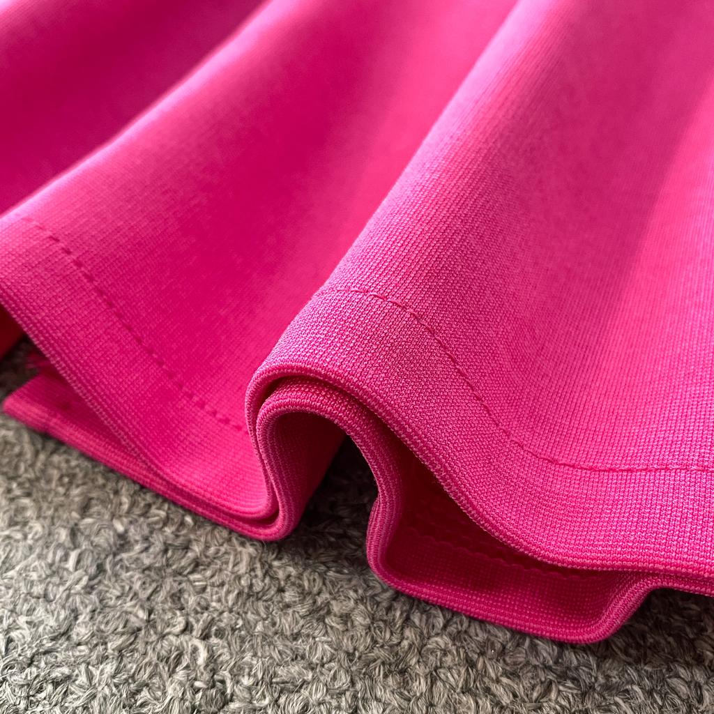 French Temperament Three-dimensional Flower V-tie Chest Pad Dress Women's Summer New Waist and Thin Hip-wrapped Split Dress