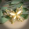 Bridal Crystal Fashion Jewelry Opal Stone Wedding Brooch Pin Butterfly Brooch Pin Rhinestone Women