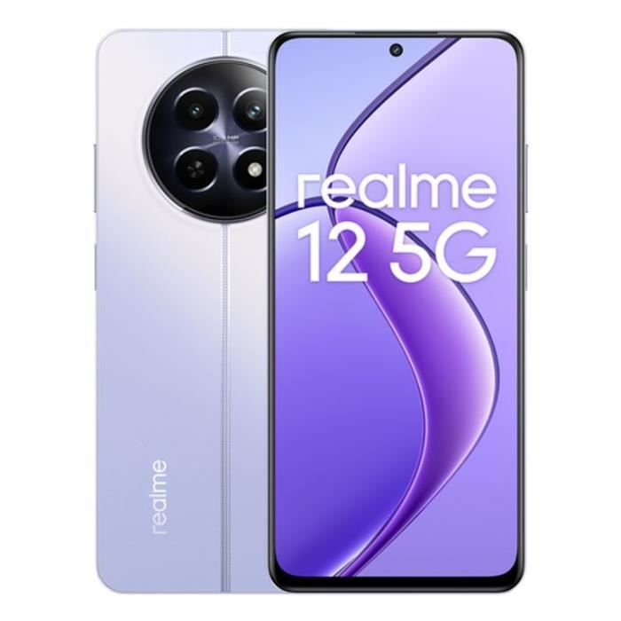 REALME MOBILNÍ TELEFON 12 5G 256GB FIALOVÝ 6.72'FHD+, 8/256GB, 108+2+8MP, Android 14