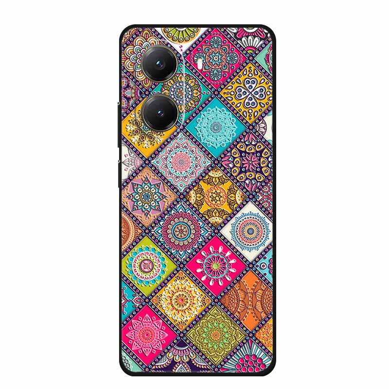 For Xiaomi POCO X7 Pro Case X7Pro 3D Relief Emboss Flowers Black Silicone Soft Back Cover Case For Redmi Turbo 4 Case Turbo4 Bag