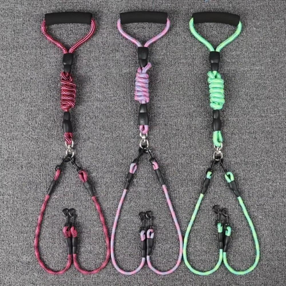 Wave Pattern Double Head Dog Rope Removable Dual Dog Leash Two Dog Lead Rope  Outdoor Walking