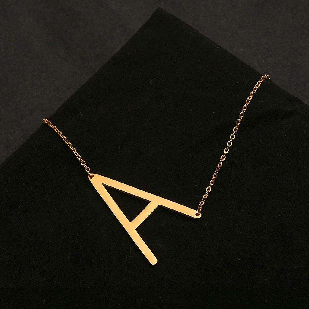 Stainless Steel Alphabet Letter Pendant Necklace A-Z Initial Charm Heart Shape Design Adjustable Chain Hypoallergenic Jewelry for Everyday Wear