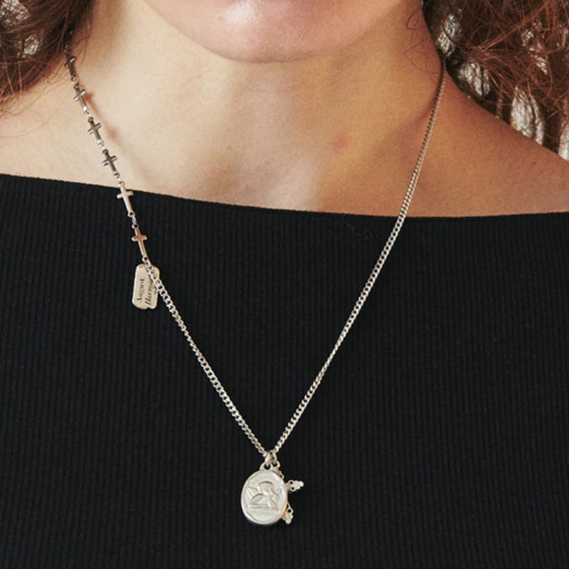 August Harmony Angel Necklace (Silver/surgical Steel)