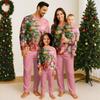 Parent Child Outfit - Christmas Printed Home Outfit Set With Shoulder Length Long Sleeved Top And Pants Set