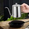 CHFNJJ Stainless Steel Coffee Pot, Gooseneck, Narrow Spout, Drip Kettle with Graduated Coffee Drip Pot (600ML)