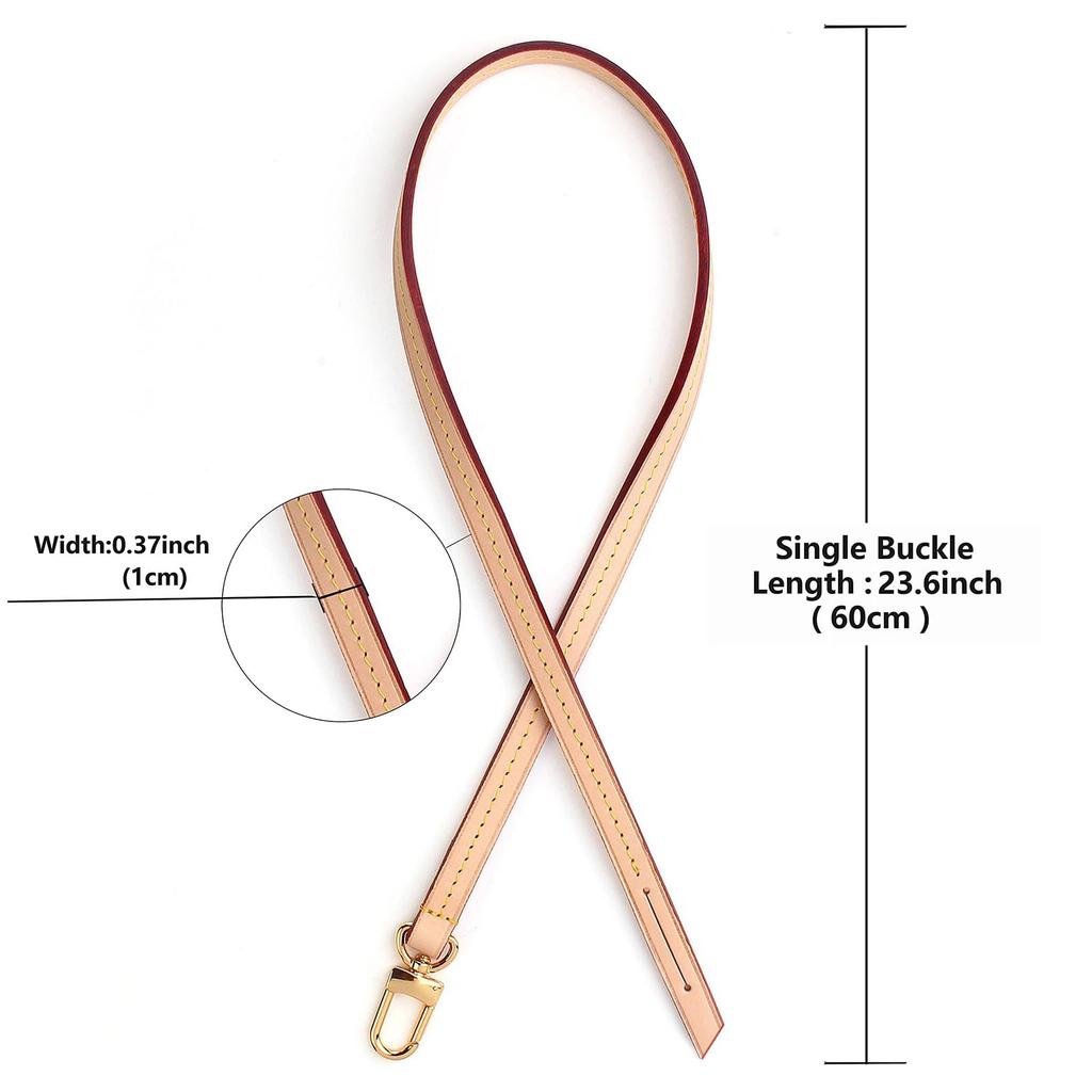 Jiesinlov Vachetta Pflanzlich Gegerbtes Leder Umhängetasche Handtasche Ersatz Schulterriemen Geeignet für SPEEDY 20 25 Breit Einzelne Länge (1cm Knopf,