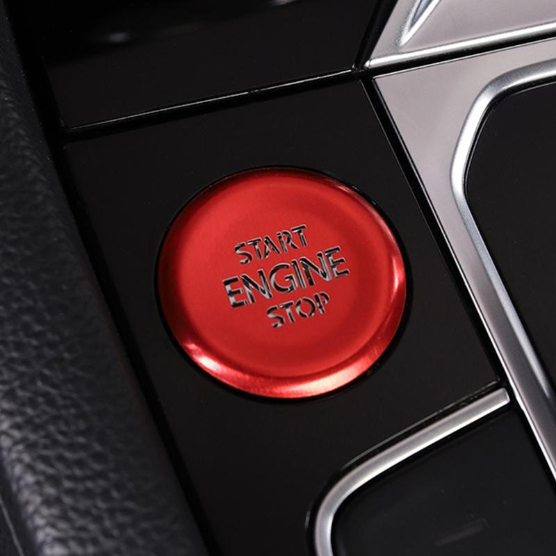 Car Door Unlock Button Decorative Sticker Suitable For Volkswagen Vw New CC One Click Start P Gear Interior Button