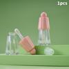 4-5ml Pusta tubka na błyszczyk z dużą główką pędzelka, DIY Plastikowy elegancki pojemnik na płynną pomadkę, Okrągła mini buteleczka na próbki błyszczyka