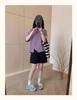 Women's Loose Fit Round Neck Tee with Irregular Slit Design - 2024 Korean Summer Style