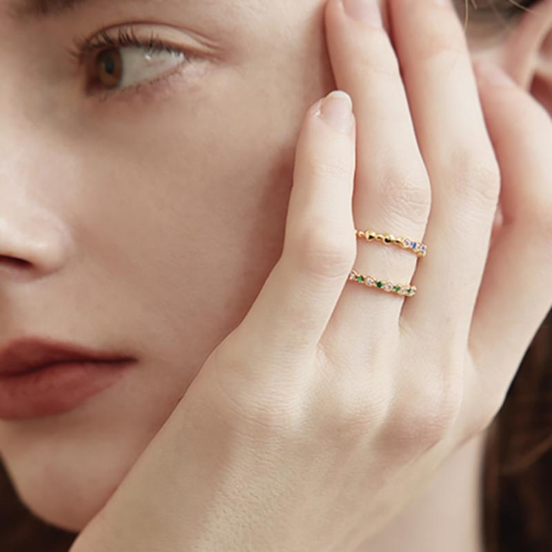 Les Bijoux Philosophy Simple Emerald Slim Ring_2 Color