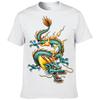 2024 Summer New Fashion O-neck Short Sleeve T-shirt Men Dragon Print T Shirt Casual Cotton Tshirt Hombre Clothing Men's F193