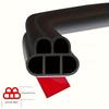 10m Universal Car Door Seal Strip, Double-Layer Thickened Noise Reduction, Waterproof Automotive Weather Stripping, 5-Hole