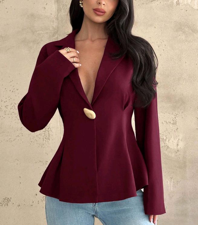 2026 New Style European and American Slim Fit Women's Suit Jacket - Fashionable Cardigan Top