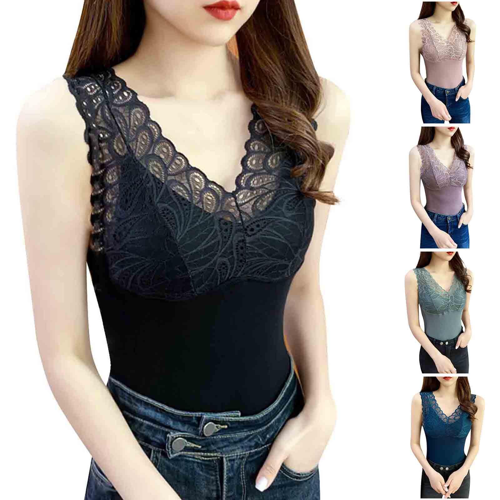 

Женский жилет Мягкий и утолщенный двойной слой кружева V-образный вырез с нагрудником Осень и зима Теплая нижняя рубашка