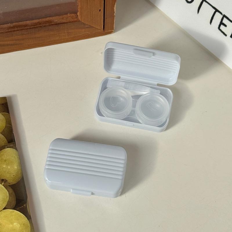 Mini einfarbiger Kontaktlinsenbehälter, Kontaktlinsenbehälter für Mädchen, Reisehalter, Aufbewahrung, Augenbehälter mit Spiegel