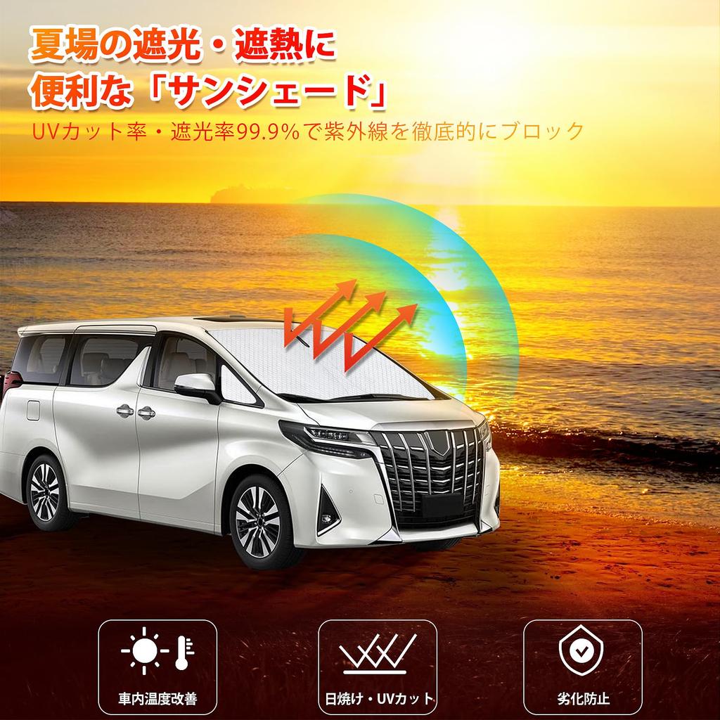 New Alphard Vellfire 30 Series and Late Sunshade 3rd Generation Windshield Curtain UV Sun Light Heat for Car Privacy Custom Part Triangular Window