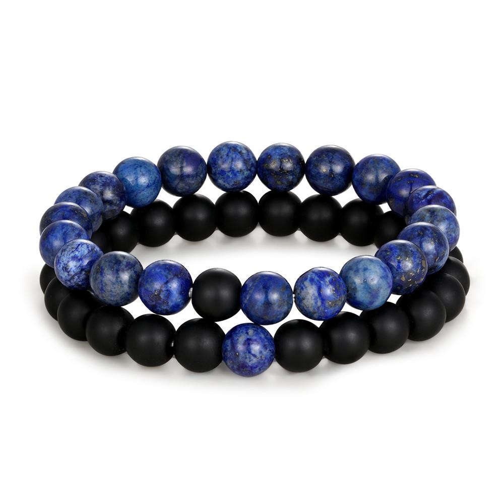 2pcs/set Distance Bracelet Crown Beads Charm Natural Stone Bracelets for Women Men Couples friendship bracelets Jewelry Gifts