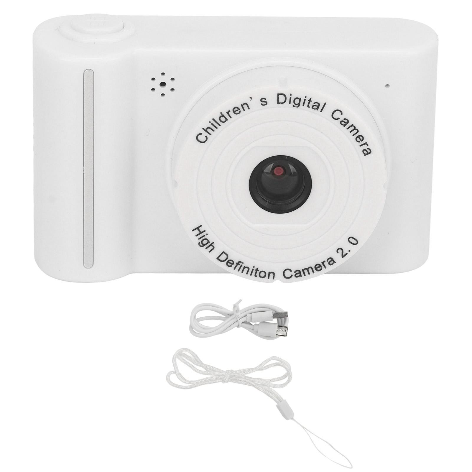 

Kids Digital Camera Lens 40MP Video Camera with 8X Digital Zoom Screen 1080P Rechargeable P White