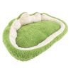 Plush Pet Bed Soft Warm Enhanced Comfort Multifunctional Spacious Dog Cat Sofa Bed for Winter Green