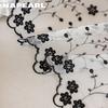 1 Stück NAPEARL Französische Landschaft Blumenstickerei Transparenter Vorhang, Wellen-Spitzen-Durchscheinender Vorhang für Wohnzimmer Schlafzimmer Heimdekoration