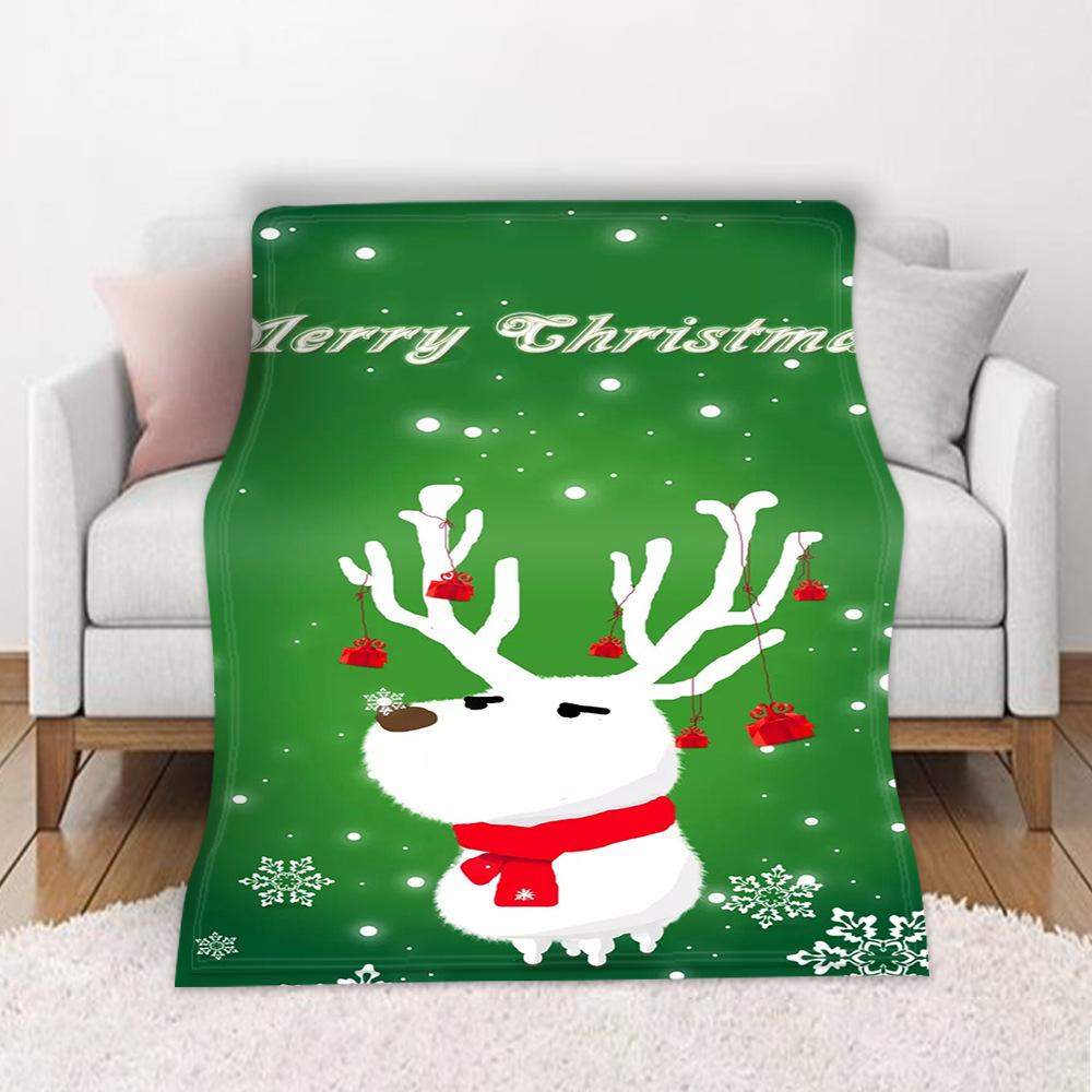 3D motyw świąteczny flanelowy kocyk miękki, lekki, ciepły do ​​salonu sypialnia kanapa z funkcją spania kanapa dzieci dorośli prezenty