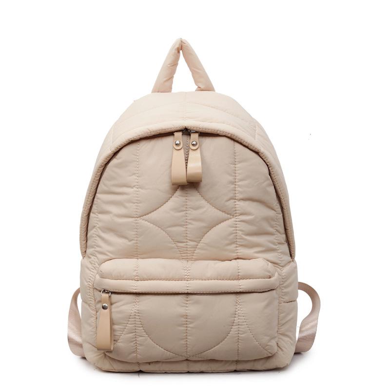 Schoolbag autumn and winter cotton clothes backpack 1011 new embroidered thread filled cotton women's backpack multi-compartment commuter leisure