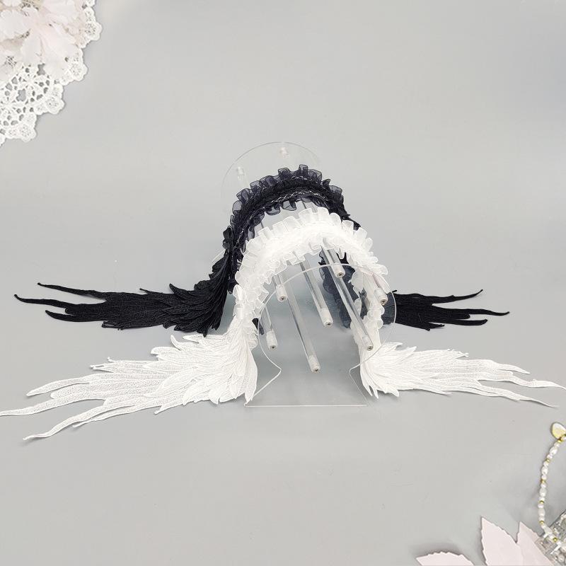 Gothic Lolita Angel Wing Lace Headband