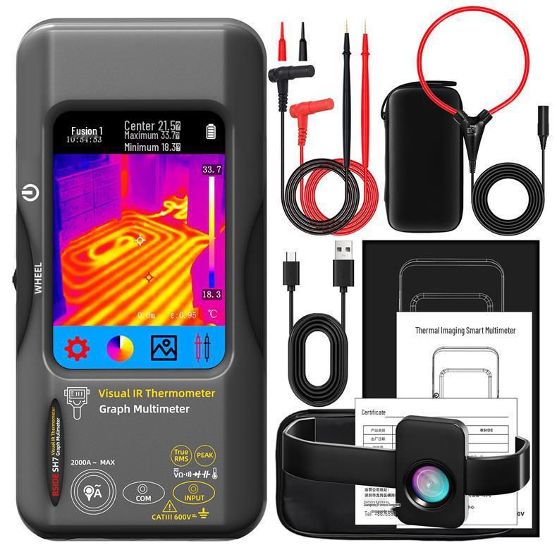 Infrared Thermal Imager & Digital Multimeter with Capacitive Touchscreen for Electrician Maintenance