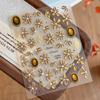 Vintage Caramel-Colored Amber Petal Nail Stickers for 3D Nail Art, Suitable for Home Or Nail Salons, DIY Nail Art Supplies for All Women And Girls.