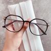 Vintage Oversized Oval Frame Eyeglasses Fashion Candy Color Anti-blue Light Eyewear New Stylish Brand Design Ins Popular Glasses