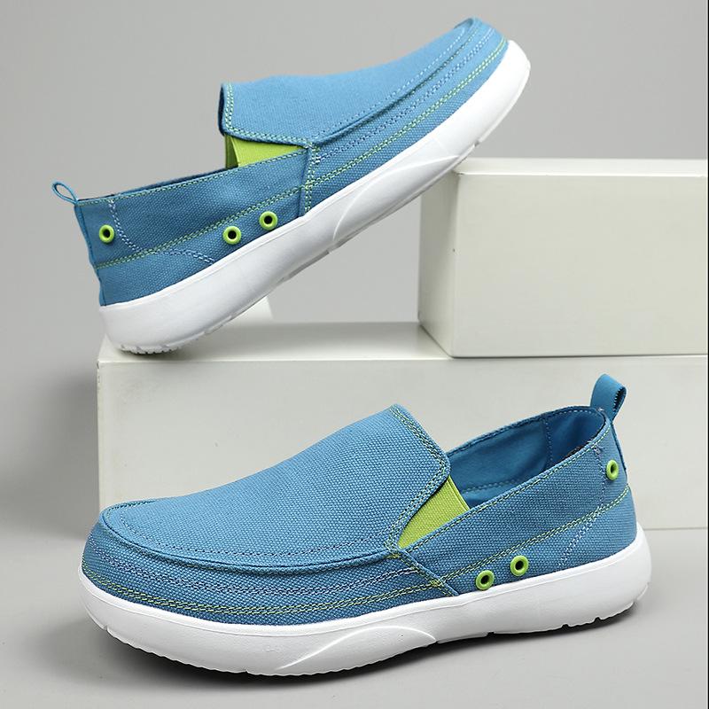 Autumn Men Canvas Casual Shoes 2025 New Breathable Soft Leisure Men Loafer Sneakers Comfort Low-top Non-slip Sneakers Footwear