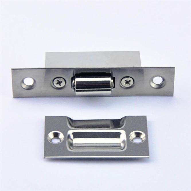 High-quality Hidden Stainless Steel Door Latches Cupboard Cabinet Roller Latch Lock Wooden Door Stops Home Furniture Hardware
