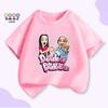 Unisex Kids Summer T-Shirt: Heart-Shaped Cartoon Print & Fun Slogan